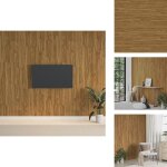 Vidaxl - panneaux muraux aspect bois marron pvc 2, 06 m - panneau mural - revtement mural - dcorations ...