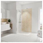 Panneau mural pierre beige brillant, revtement pour douche et salle de bain, dcodesign brio, schulte, ...