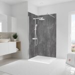 Panneau mural schiste anthracite, revtement pour douche et salle de bain, dcodesign dcor schulte lot ...