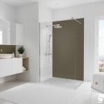 Panneau mural taupe, revtement pour douche et salle de bain, dcodesign couleur schulte 120 x 210 cm ...