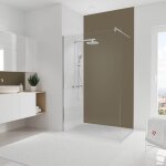 Panneau mural taupe, revtement pour douche et salle de bain, dcodesign couleur schulte 120 x 255 cm ...