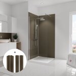 Panneau mural taupe, rev�tement pour douche et salle de bain, d�codesign couleur, schulte, lot de 2 panneaux ...