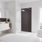 Panneau mural terrazzo anthracite, revtement pour douche et salle de bain, dcodesign softtouch schulte ...