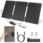 Panneau solaire portable 30w 18v, chargeur solaire, ip67 panneau solaire pliable, dc + usb3. 0 + type ...