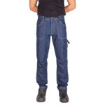 Pantalon de travail homme m ? denim r�sistant 65% polyester ? poches multifonctionnelles pour outils ...