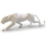 Panth�re sculpture moderne l�opard statue g�om�trique animaux r�sine ornements decoration salon pour ...