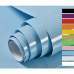Memkey - papier adhesif pour meuble cuisine porte mur stickers meuble vinyle autocollants meuble bleu ...