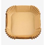 Papier cuisson air fryer 20cm, 100pcs papier air fryer carr�e antiadh�sif r�sistant � l'huile et � l'eau, ...