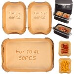 Papier cuisson pour ninja foodi flexdrawer air fryer 10, 4l, 150 pi�ces accessoire air fryer pour ninja ...