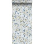 Sanders&sanders - papier peint bulles d'aquarelle beige et bleu