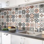 Papier peint de carrelage auto - adh�sif 60 x 300 cm pvc style moderne stickers autocollant muraux �tanche ...