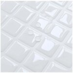 Papier peint carrelage autocollant petit plaid blanc 24 x 24 cm style mosa�que sticker mural film d�coratif ...