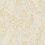 Papier peint intiss� beige m�tallique et cr�me tapisserie florale feuillage bananier papier peint tendance ...