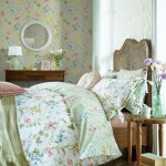 Papier peint intiss� laura ashley poppy meadow sage 1005 x 52cm vert, jaune, rose, bleu