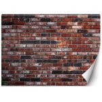 Papier peint mural, mur de briques rouges - 250x175