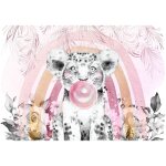 Papier peint panoramique enfants - lion bulle - 130 cm x 90 cm