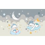 Papier peint panoramique enfants - oursons etoiles - 130 cm x 78 cm