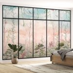 Papier peint panoramique trompe l'oeil verri�re - jungle - 130 cm x 82 cm