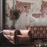 Papier peint photo profhome 392561 papier peint intiss� gaufr� � chaud lisse � l'aspect brique mat beige ...