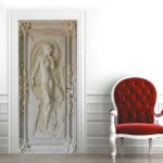 Papier peint porte trompe l'oeil 77x200cm sticker porte 3d poster de porte affiche de porte auto - adh�sif ...