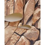 Papier peint trompe l'?il, aspect brique antique 9, 5 m 0, 53 m pierre art d�co