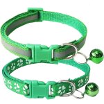 Paquet de 2 collier rflchissant pour animaux ? empreintes de pas et collier de base en polyester pour ...