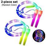 Paquet de 2 cordes � sauter led, longueur r�glable et trois modes d'�clairage, corde � sauter de vitesse ...