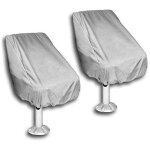 Paquet de 2 housses de si�ge de bateau, housses de si�ge de chaise de banc de capitaine de ponton imperm�ables ...