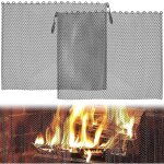 Cyslmuk - paquet de 2 rideaux en maille de chemin�e, cha�ne coupe - feu � motif de d�filement, pare - ...