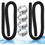 Paquet de 2 tuyau piscine, tuyau piscine 32mm, tuyau aspirateur piscine avec 4 colliers de serrage m�talliques ...
