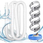 Paquet de 2 tuyau piscine, tuyau piscine 32mm, tuyau aspirateur piscine avec 4 colliers de serrage m�talliques ...