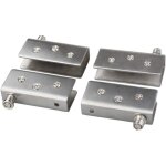 Paquet de 4 charni�res de porte en verre charni�re � pivot � 90 �, verre sans perforation, acier inoxydable, ...
