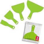 Paquet de 4 couteaux � mastic, paquet de grande taille, outil de grattoir � peinture en plastique flexible ...