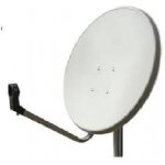 Parabole satellite acier blanche 65cm avec support lnb en acier galvanis� id�al astra eutelsat