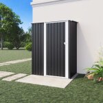 Parama - abri de jardin en acier galvanis noir 1, 51x1, 03xh1, 96 m - 42, 9kg - 1, 55 mtres carrs