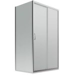 Cabine de douche 90x140 cm porte coulissante et paroi fixe profilés en aluminium chromé verre opaque ... Cabine de douche 90x140 cm porte coulissante et paroi fixe profilés en aluminium chromé verre opaque ...