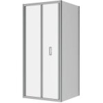 Cabine de douche 90x90 cm cabine de douche angulaire ouverture livre avec paroi fixe profils aluminium ...