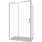 Cabine de douche d'angle 100x100 cm porte coulissante et paroi fixe profil�s en aluminium chrom� verre ...
