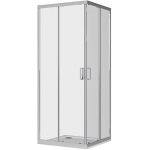 Parama - cabine de douche coulissante 70x70 cm profils aluminium chrom verre transparent 6mm h190 - ...