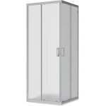 Parama - cabine de douche coulissante 90x90 cm profils aluminium chrom verre opaque 6mm h190 - rversible ...