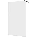 Douche � l'italienne 150 cm profil�s aluminium noir mat verre transparent 8mm avec traitement anti - ...