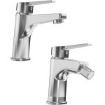 Parama - mlangeur lavabo et bidet en laiton chrom sans vidange mod. sophia