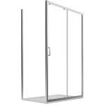 Paroi de douche 80x100 cm porte coulissante et paroi fixe profilés en aluminium chromé verre transparent ... Paroi de douche 80x100 cm porte coulissante et paroi fixe profilés en aluminium chromé verre transparent ...
