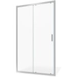 Parama - porte de douche coulissante pour niche 150 cm profils aluminium chrom verre opaque 6 mm ajustable ...