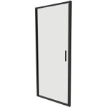 Porte de douche pour niche 70cm ouverture à charnière profils ultraslim en aluminium noir mat verre transparen ... Porte de douche pour niche 70cm ouverture à charnière profils ultraslim en aluminium noir mat verre transparen ...