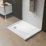 Parama - receveur de douche rectangulaire 80x90 cm en acrylique renforcé hauteur 4cm blanc brillant bordé ... Parama - receveur de douche rectangulaire 80x90 cm en acrylique renforcé hauteur 4cm blanc brillant bordé ...