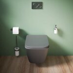 Parama - wc suspendu sans rebord en céramique gris mat avec siège à fermeture progressive mod. kyoto Parama - wc suspendu sans rebord en céramique gris mat avec siège à fermeture progressive mod. kyoto