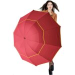 Parapluie extra large, compact, � double toile, ventil�, coupe - vent et imperm�able, pour femmes et ...