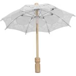 Parapluie de mariage en dentelle bridal decorative diy photography prop pour fte camping white