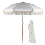 Parasol 1, 8 m, ombrelle octogonal, protection solaire, anti - uv, mt et baleines en bois, inclinable, ...